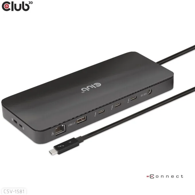 Club3D Thunderbolt4 Docking Station - 11-in-1, 2 Displays — image 1