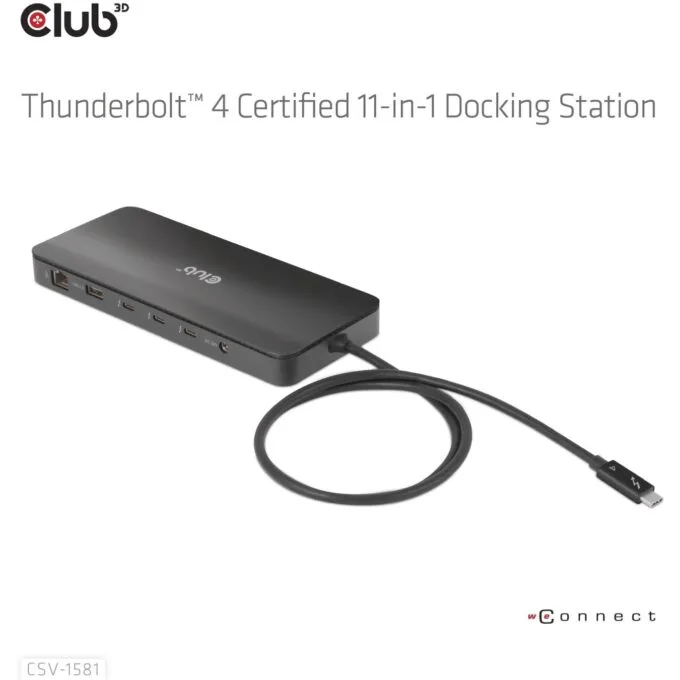 Club3D Thunderbolt4 Docking Station - 11-in-1, 2 Displays — image 6
