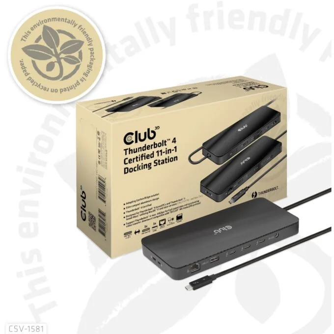 Club3D Thunderbolt4 Docking Station - 11-in-1, 2 Displays — image 8
