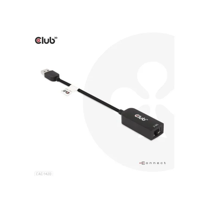 Club3D USB 3.2 Type A to RJ45 2.5Gb Adapter - USB 3.2 Type A to RJ45 2.5Gb — image 3