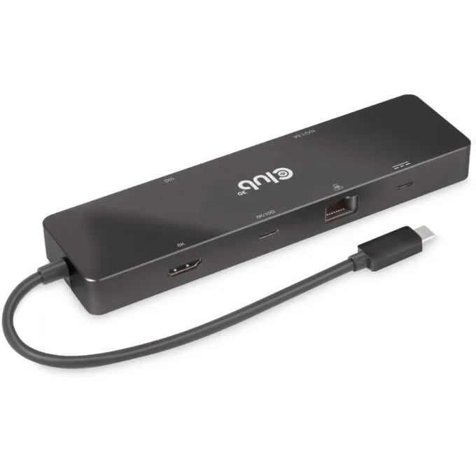 Club3D USB-C 6in1-HUB to HDMI - 2xUSB-C 2xUSB LAN 8K30Hz PD100W — image 1