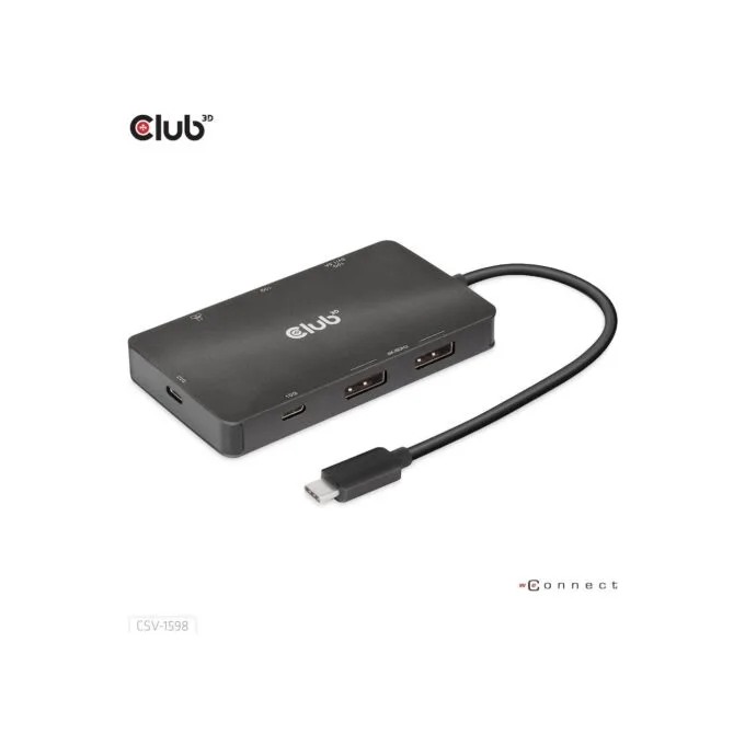 Club3D USB-C 7in1-HUB - to 2xDP 2xUSB 2xUSB-C LAN 4K60Hz PD100W — image 1