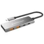 CONCEPTRONIC 4-1 Dock USB-C- to 2xUSB-C 2xUSB-A 100WPD 25cm gr