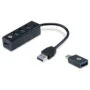 CONCEPTRONIC 4-Port Hub USB-A3.0 -C Adap.- to 4xA3.0 o.Netz. sw