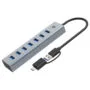 CONCEPTRONIC 7-Port Hub USB-A3.0 -C Adap.- to 7xA3.0 o.Netz. gr