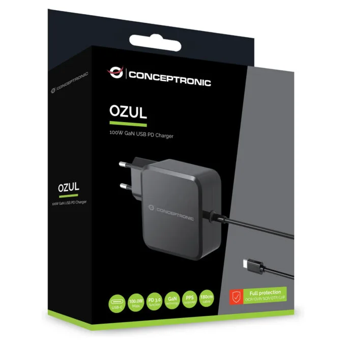 CONCEPTRONIC Ladegerät 1Port GaN USB-C Desk 100WPD3.0 PPS sw — image 2