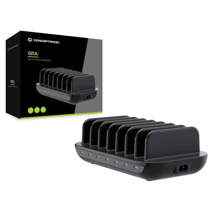 CONCEPTRONIC Ladegerät 7Port 7xUSB-C Multi 160WPD3.0 sw — image 4