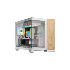 CORSAIR mATX 2500X (Tempered Glass) White Bamboo Wood