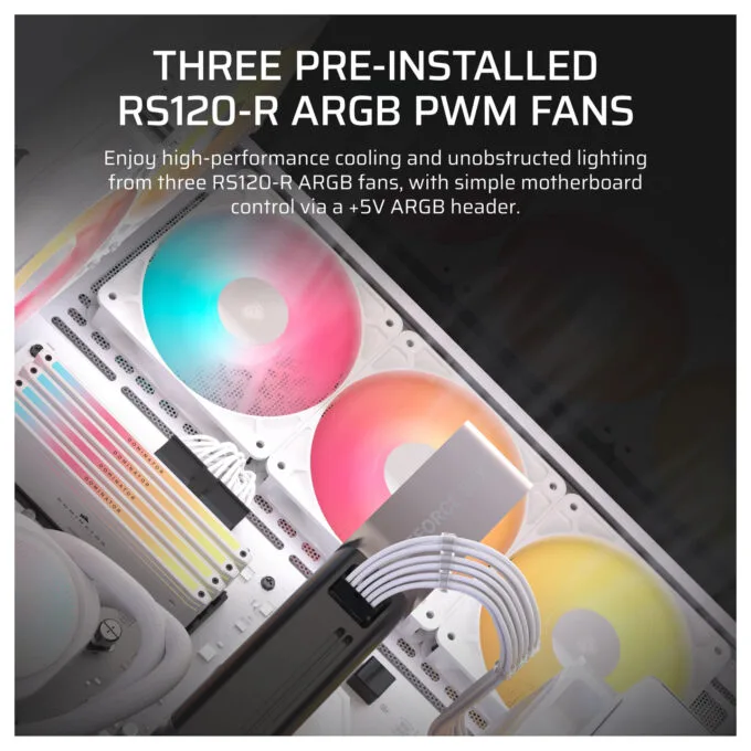 CORSAIR Midi 3500X RSR ARGB (Tempered Glass) White — image 4