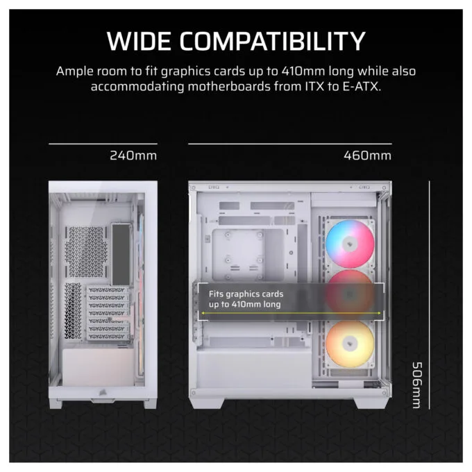 CORSAIR Midi 3500X RSR ARGB (Tempered Glass) White — image 8