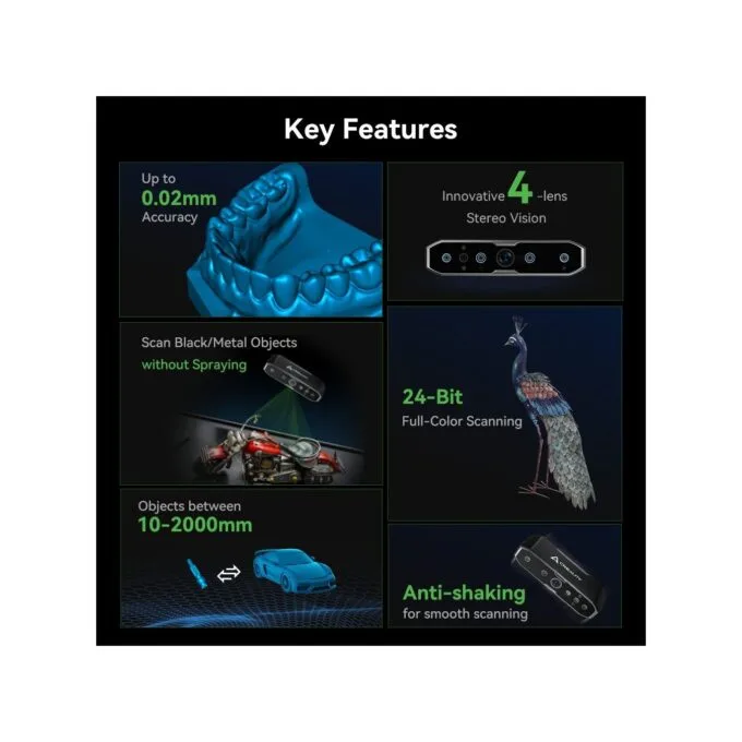 CR-Scan Otter 3D Scanner - CR-Scan Otter - Portable handheld, 10–2000 mm objects, 0.02 mm accuracy — image 2