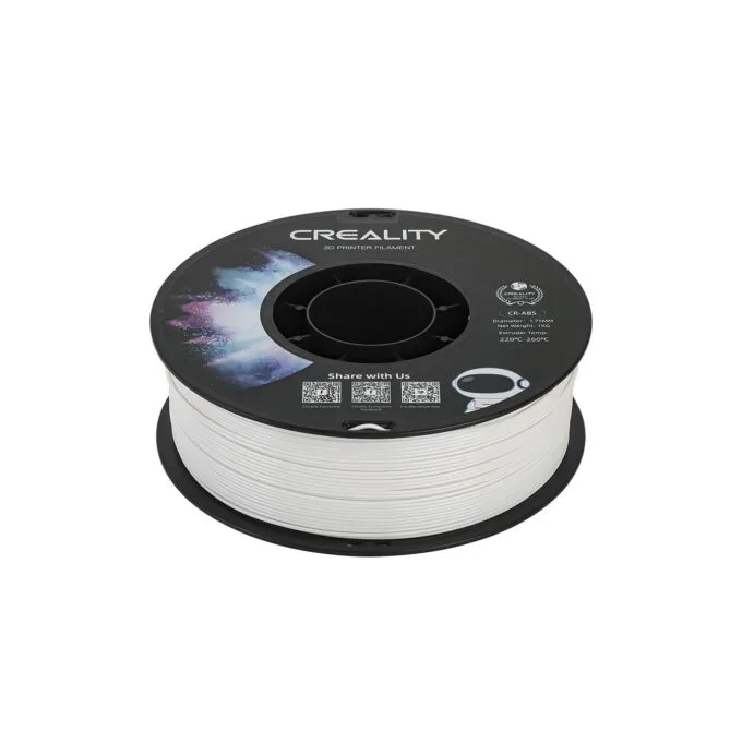 Creality CR-ABS White Filament - CR-ABS - White, 1.75mm, 1 kg Spool, 43 MPa — image 2