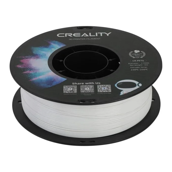 Creality CR-PETG Filament - White - 1.75mm - 1 kg Spool - Hard Glossy, 49 MPa Tensile Strength — image 2