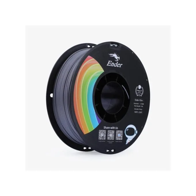 Creality EN-PLA+ Gray Ender 3D Printer Filament - 3301010308 - Strength 34MPA Bend 77MPa 1 kg 1.75 — image 2