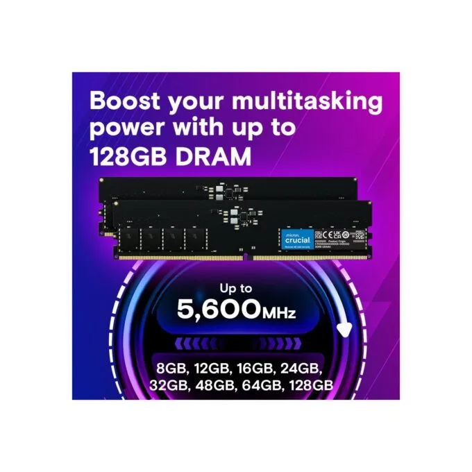 Crucial DDR5 UDIMM Kit 32GB (2x16GB) CL40 4800 - CT2K16G48C40U5 — image 3