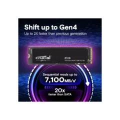 Crucial P310 1TB M.2 2280 NVMe SSD - PCIe 4.0 x4 7100 MB/s - CT1000P310SSD8