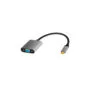 CUA0104 0.15m USB TYPE-C TO VGA C M ADAPTER, 1080p ALU BLACK GREY, LOGILINK
