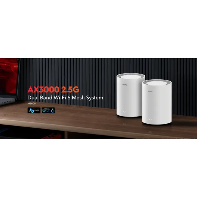 Cudy M3000 AX3000 Wi-Fi 6 2.5GbE Mesh System 2-Pack — image 2