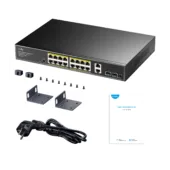 Cudy Switch PoE Gigabit 16PoE + 2GbE + 2SFP Uplink 200W - GS1018PS2 - 16PoE + 2GbE + 2SFP Uplink 200W