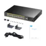 Cudy Switch PoE Gigabit 24PoE + 2GbE + 2SFP Uplink 300W RM - GS1026PS2 - RM