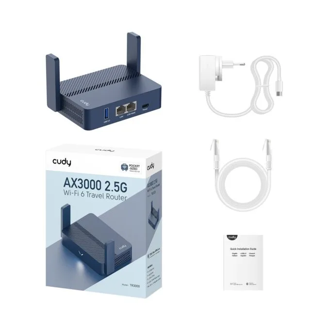 Cudy TR3000 AX3000 2.5G Wi-Fi 6 Mini VPN Router with USB — image 3