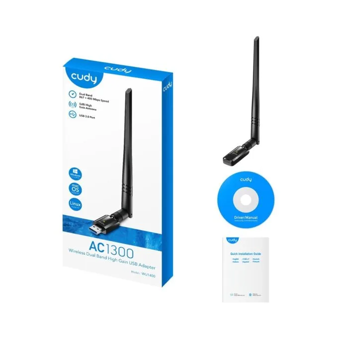 Cudy USB 3.0 Adapter - AC1300 Wi-Fi High Gain — image 2