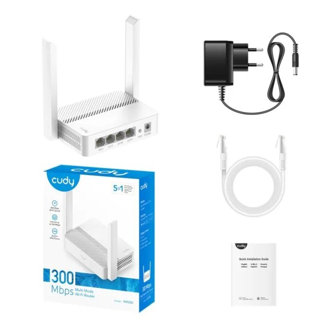 Cudy WR300 N300 Wi-Fi Router - Wi-Fi 4 300Mbps Mesh — image 4