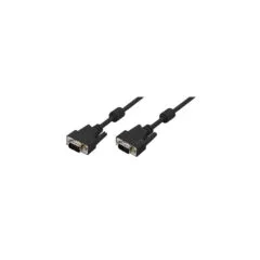 CV0016 VGA CABLE, HD15 M to HD15 M, 1080p, 2x FERRITE, BLACK, 10 m LOGILINK
