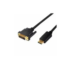 CV0130 1m DISPLAYPORT TO DVI CABLE M M 1080p BLACK, LOGILINK