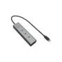 D I-TEC USB-C CHARGE HUB 5 PORTS - Silver, 85 W PD, 0.3 m Cable