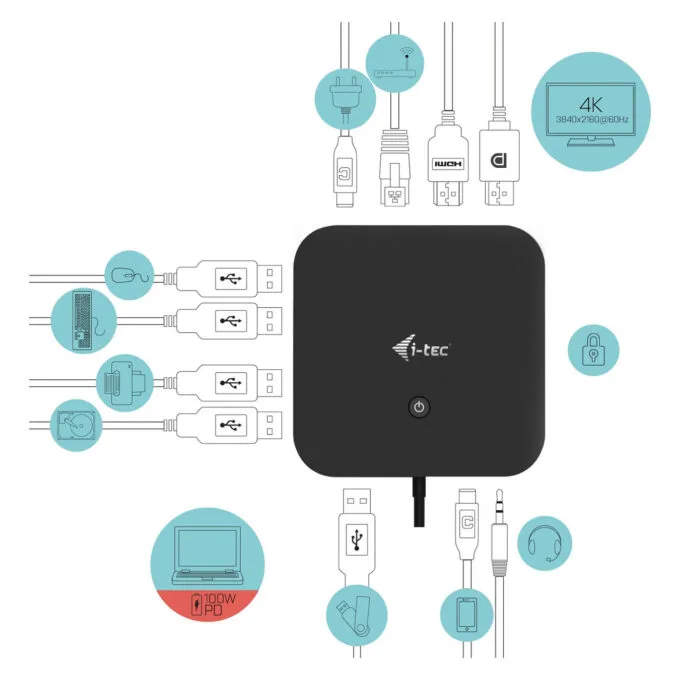 D i-tec USB-C HDMI DP Docking Station + Power Delivery 100W — image 14