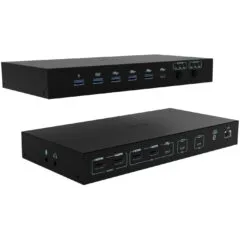 D I-TEC USB-C KVM DOCKING STATION - Black, Dual display, 4x HDMI 2.0, 2x USB-C, 3x USB-A, PD up to 92 W