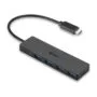 D I-TEC USB-C Slim 4-Port Hub - USB-C Host, 4x USB-A Ports, Compact