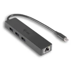 D I-TEC USB-C SLIM HUB + GLAN - Slim USB-C hub with Gigabit LAN