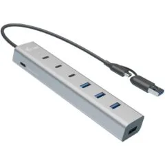 D I-TEC USB-C USB-A 7-Port Aluminum Hub -