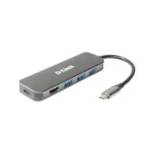 D-Link 5-in-1 USB-C Hub - DUB-2333 - HDMI 4K, 60W Power Delivery, 3x USB-A, USB-C, Grey