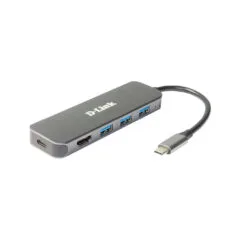 D-Link 5-in-1 USB-C Hub - DUB-2333 - HDMI 4K, 60W Power Delivery, 3x USB-A, USB-C, Grey