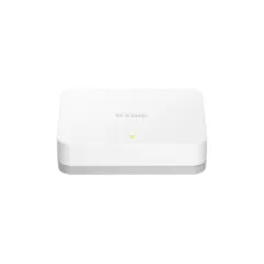 D-Link 5-Port Gigabit Easy Desktop Switch - Unmanaged, White, 10/100/1000 Mbps, Fanless