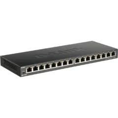 D-Link DGS-1016S - 16-Port Gigabit Unmanaged Switch, Fanless, Black