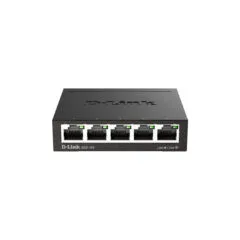 D-Link DGS-105 - 5-Port Gigabit Unmanaged L2 Switch - Black Metal, Fanless, 10/100/1000 Mbps