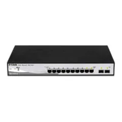 D-Link DGS-1210-10 - 8-Port Managed Gigabit L2 Switch - 2x SFP, 1U Rackmount, Black/Grey