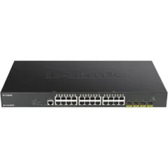 D-Link DGS-1250-28XMP-E - 28-Port Smart Managed PoE+ Switch, 24x Gigabit RJ45 & 4x 10G SFP+, 370W