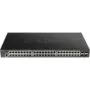 D-Link DGS-1250-52XMP - 52-Port Smart Managed PoE+ Switch, 48x Gigabit RJ45 + 4x 10G SFP+, Black