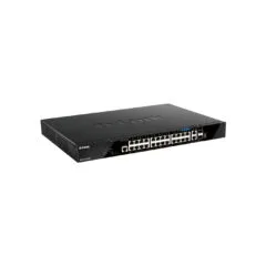 D-Link DGS-1520-28MP/E - 28-Port L3 Smart Managed PoE+ Switch, 370W Budget, Black, 1U Rackmount