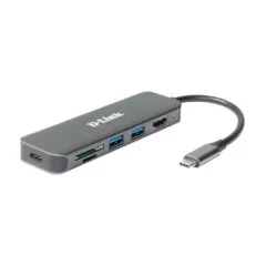 D-Link DUB-2327 6-in-1 USB-C Hub with HDMI - DUB-2327 - Grey