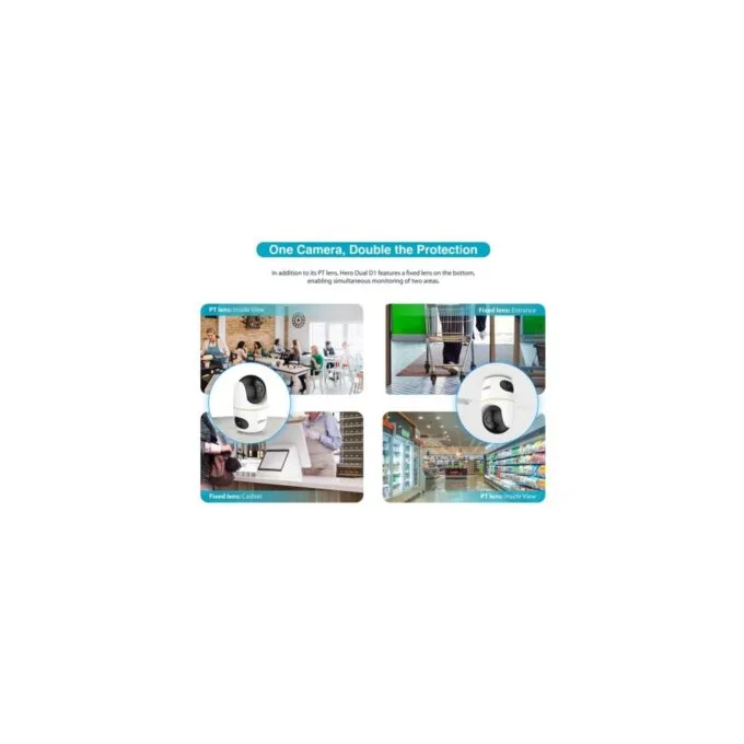 Dahua IP Indoor 3.0MP Wi-Fi PT Dome - H3D-3F - Dual Lens — image 4