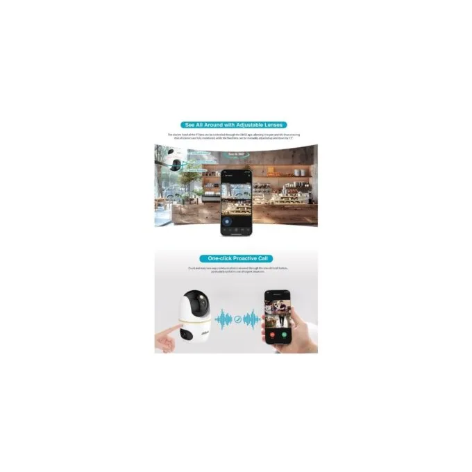 Dahua IP Indoor 3.0MP Wi-Fi PT Dome - H3D-3F - Dual Lens — image 5