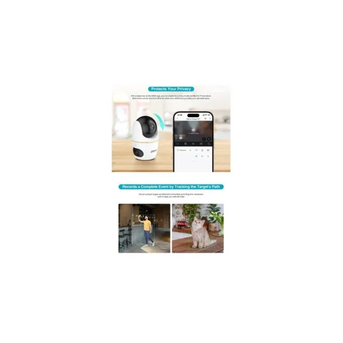 Dahua IP Indoor 3.0MP Wi-Fi PT Dome - H3D-3F - Dual Lens — image 7