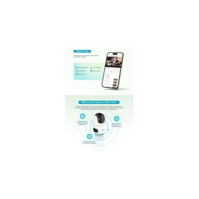 Dahua IP Indoor 3.0MP Wi-Fi PT Dome - H3D-3F - Dual Lens — image 9