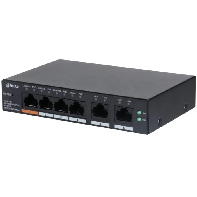 Dahua PoE Cloud Switch - CS4006-4ET-60 - 4port +2UP 60W — image 1